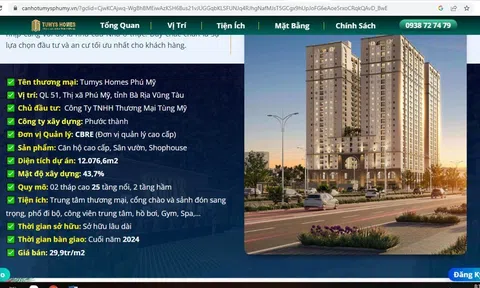Dự án Tumys Phú Mỹ: chưa đủ điều kiện đưa vào kinh doanh nhưng đã giao bán công khai và thu tiền của khách