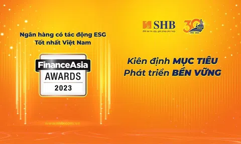 Kiên định mục tiêu phát triển bền vững, SHB được vinh danh “Ngân hàng có tác động ESG tốt nhất Việt Nam”
