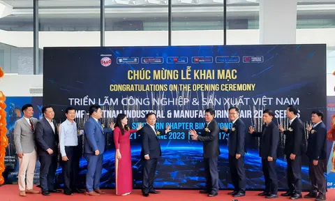 Đang diễn ra Triển lãm Công nghiệp và Sản xuất Việt Nam 2023 tại Bình Dương