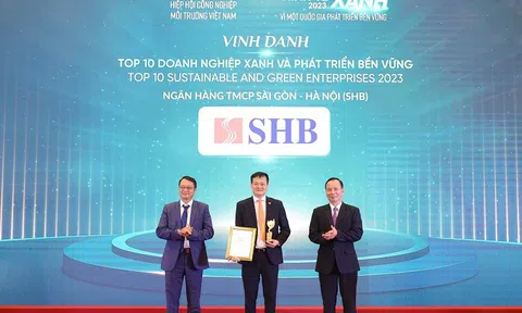 SHB được vinh danh Top 10 Doanh nghiệp xanh và phát triển bền vững
