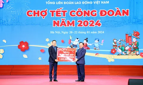 Hà Nội: Khai mạc "Chợ Tết Công đoàn" năm 2024 tại Cung Văn hóa Lao động Hữu nghị Việt Xô