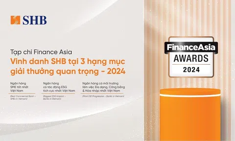 SHB chiến thắng 03 giải thưởng quan trọng tại FinanceAsia Awards 2024
