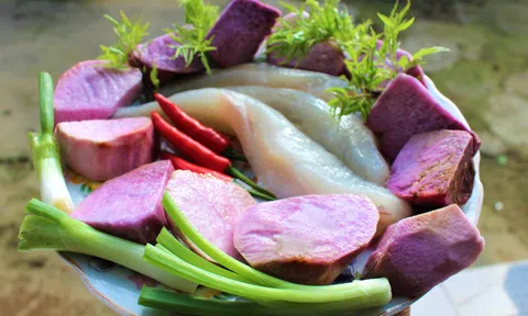 Mùa Thu về nhớ bát canh khoai cốc hương ngoại nấu