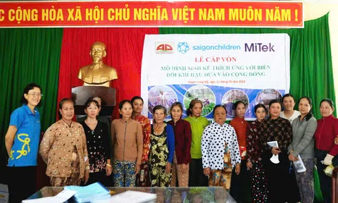 Hỗ trợ 150 hộ dân tăng năng lực sinh kế thích ứng biến đổi khí hậu tại Hậu Giang