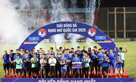 Giải bóng đá Hạng Nhì quốc gia 2025 có hai đội xếp đồng hạng Nhất