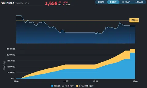 Thị trường giảm điểm nhẹ trong phiên cơ cấu của ETFs ngoại