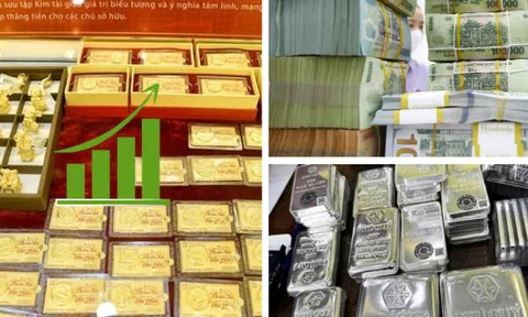 Vàng tăng 2 triệu đồng/lượng trong tuần, bạc vượt mốc 14 năm, xu hướng dòng tiền trú ẩn tiếp tục dâng cao