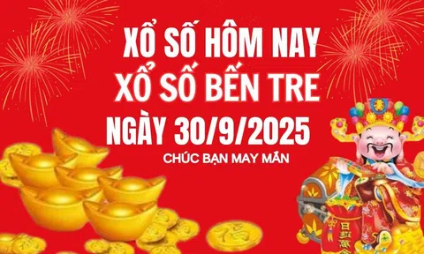 Kết quả Xổ số Bến Tre hôm nay 30/9/2025 - XSBT 30/9