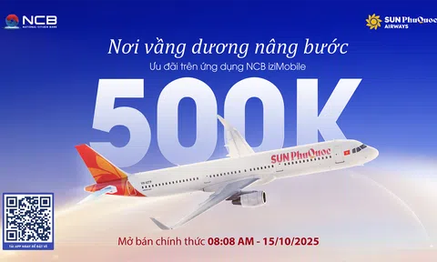 Cất cánh cùng Sun PhuQuoc Airways - nhận ưu đãi đến 20% khi đặt vé trên NCB iziMobile