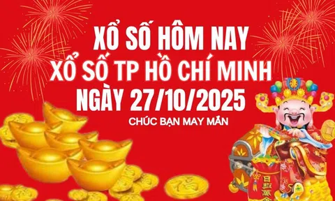 Kết quả xổ số Hồ Chí Minh hôm nay ngày 27/10/2025 - XSHCM 27/10