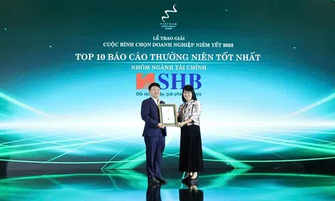 Lần thứ 5, SHB được vinh danh trong TOP 10 doanh nghiệp có Báo cáo thường niên tốt nhất