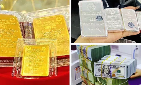 Giá vàng giảm, bạc lập đỉnh 67 triệu đồng/kg