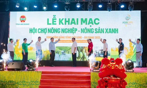 Khai mạc Hội chợ nông nghiệp, nông sản xanh vùng Đồng bằng sông Cửu Long 2025 tại An Giang