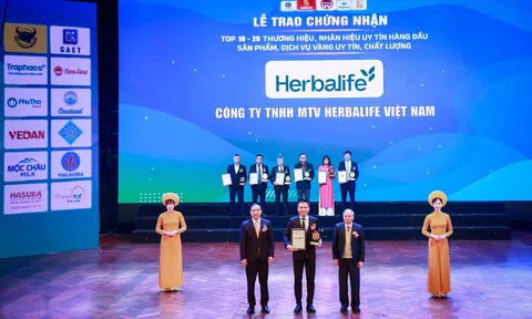 Herbalife Việt Nam đạt giải thưởng “Thương Hiệu, Nhãn Hiệu Uy Tín Hàng Đầu Việt Nam” 2025