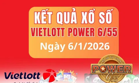 Vietlott Power 6/1, trực tiếp kết quả xổ số Power 6/55 ngày 6/1
