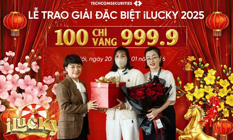 TCBS trao giải đặc biệt iLucky 2025 trị giá 100 chỉ vàng cho khách hàng
