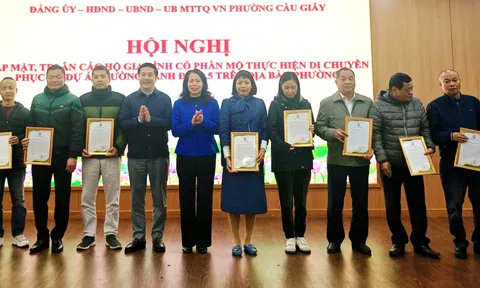 Phường Cầu Giấy (Hà Nội) cảm ơn người dân đã di dời mộ để làm đường Vành đai 2,5