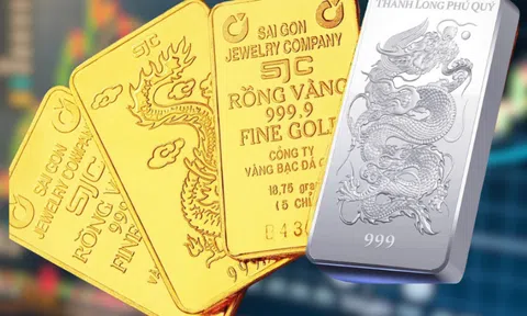 Giá vàng giảm sâu phiên cuối tuần, bạc “bốc hơi” gần 4 triệu đồng/kg