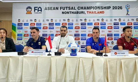 Họp báo trước trận bán kết giữa Futsal Việt Nam và Futsal Indonesia