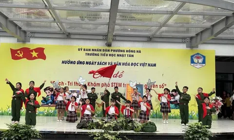 Ngày hội “STEM – Sách – Tri thức – Khát vọng phát triển đất nước” tại Trường Tiểu học Nhật Tân