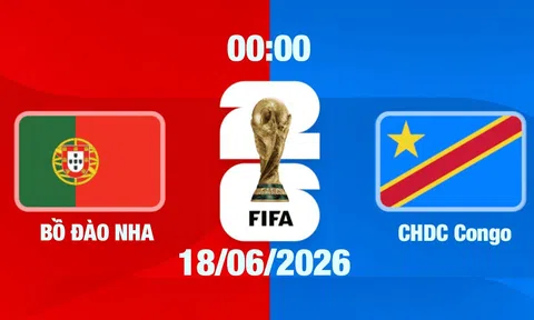 Trực tiếp bóng đá Bồ Đào Nha vs CHDC Congo, World Cup 2026 00h00 ngày 18/6 trên VTV3, VTV6