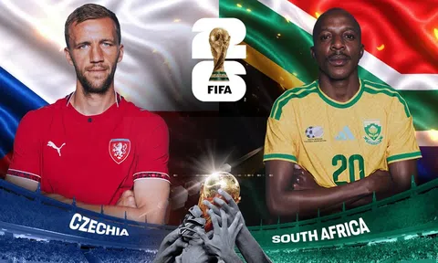 VTV3, VTV6 Trực tiếp bóng đá CH Séc vs Nam Phi, World Cup 2026 23h00 ngày 18/6