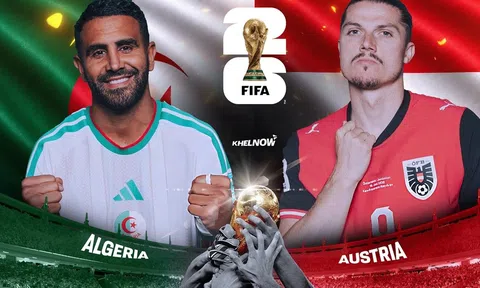 VTV2 Trực tiếp bóng đá Algeria vs Áo, World Cup 2026 09h00 ngày 28/6