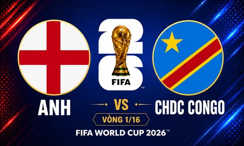 Trực tiếp bóng đá Anh vs Congo, World Cup 2026 23h00 ngày 1/7 trên VTV3, VTV6