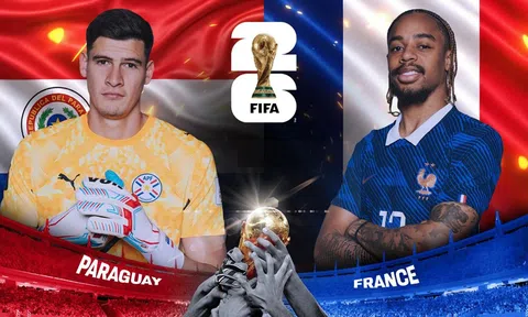 VTV3, VTV6 Trực tiếp bóng đá Paraguay vs Pháp, World Cup 2026 04h00 ngày 5/7