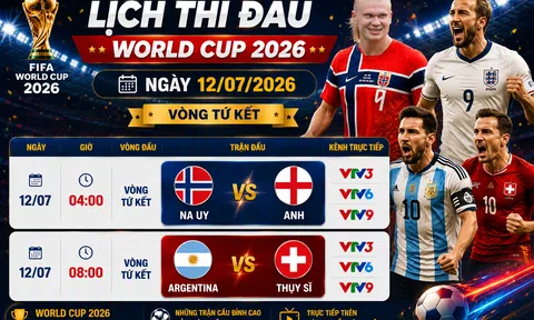 VTV3 VTV6 trực tiếp bóng đá World Cup hôm nay 12/7/2026