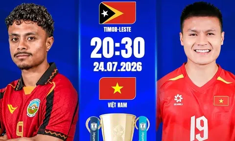 VTV6 trực tiếp bóng đá Việt Nam vs Timor Leste AFF Cup 2026 20h30 hôm nay 24/7/2026