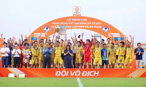 U21 Sông Lam Nghệ An đăng quang ngôi vô địch U21 Quốc gia 2026