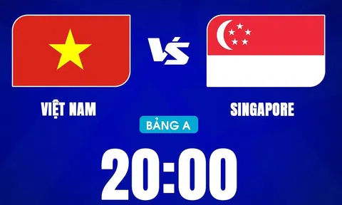 Trực tiếp bóng đá Việt Nam vs Singapore AFF Cup 2026 20h00 hôm nay 31/7/2026 trên VTV6, TV360, FPT Play