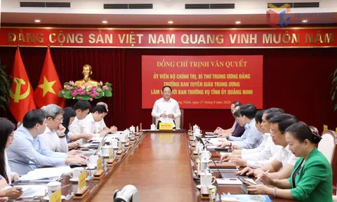 Trưởng Ban Tuyên giáo Trung ương Trịnh Văn Quyết: Quảng Ninh có nhiều điều kiện để trở thành hình mẫu cho cả nước