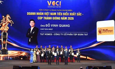 Phó Chủ tịch T&T Group Đỗ Vinh Quang được vinh danh Doanh nhân Việt Nam tiêu biểu - Cúp Thánh Gióng 2026