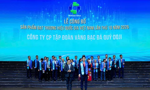 DOJI được vinh danh thương hiệu Quốc gia Việt Nam 16 năm liên tiếp