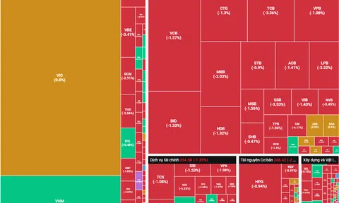 Loạt cổ phiếu Midcap ghi nhận mức giảm trên 3% 