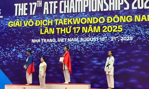 Nguyễn Kim Ngân tỏa sáng với HCV U17 tại giải Taekwondo Đông Nam Á 2025