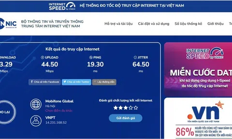 Công cụ kiểm tra tốc độ đường truyền Internet tại nhà