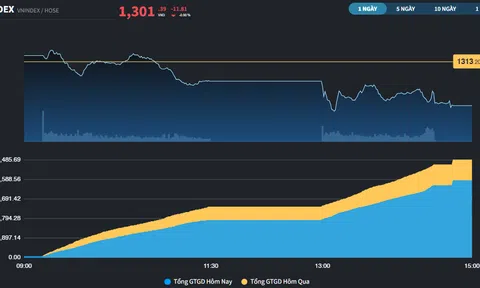 Khối ngoại đảo chiều, VN-Index lùi về sát mốc 1.300 điểm