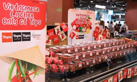 Quảng bá vải thiều Việt Nam bằng sticker tiếng Thái Lan tạo sức hút khách hàng tại thủ đô Bangkok