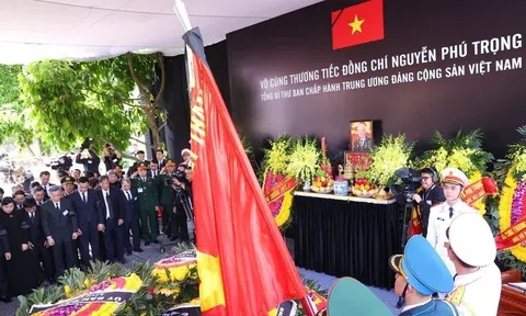 Cử hành trọng thể Lễ an táng Tổng Bí thư Nguyễn Phú Trọng trang nghiêm, thành kính