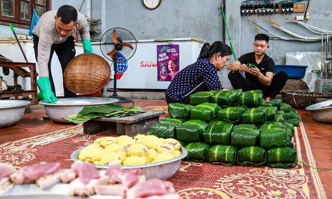 "Thủ phủ" bánh chưng Tranh Khúc xuất xưởng hàng vạn chiếc mỗi ngày phục vụ trong nước và quốc tế