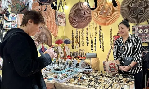 Không gian Việt Nam phô diễn sản phẩm thủ công mỹ nghệ 'Xanh' tại Hội chợ Paris 2025