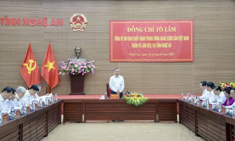 Tổng Bí thư Tô Lâm thăm và làm việc tại tỉnh Nghệ An