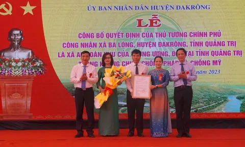 Công nhận Ba Lòng là xã an toàn khu của Trung ương đặt tại Quảng Trị