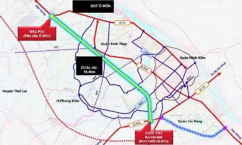 Ngày mai, khởi công tuyến đường vành đai phía Tây TP. Cần Thơ tổng mức đầu tư 4.000 tỉ đồng