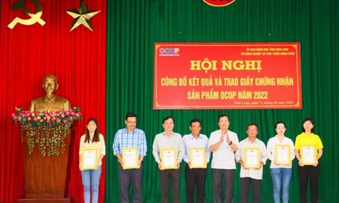 Vĩnh Long: Thêm 41 sản phẩm được trao giấy chứng nhận OCOP