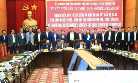 Ký kết hợp tác đầu tư Khu công nghiệp Dược – Sinh học đầu tiên của Việt Nam tại Thái Bình