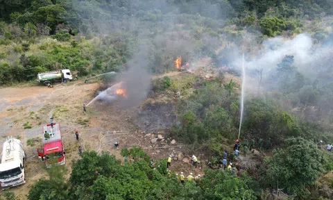 Côn Đảo: Hàng trăm người diễn tập chữa cháy rừng tại Bến Đầm